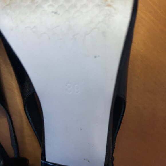 Mjus Black Kitten Heel Patent Pointed Toe Shoes Women 39 - Picture 9 of 10